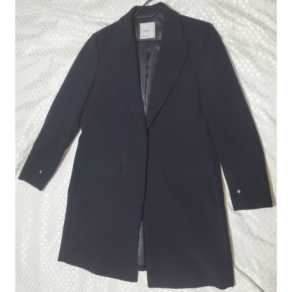 Mango Women's Coat Black Size USA M EUR L MEX G